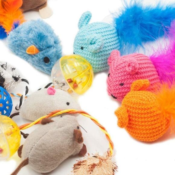 Fashion's Talk Mouse Cat Toys Mixed Bag 27 Assorted Mice Toy for Cats Kitten Cat - Picture 4 of 6